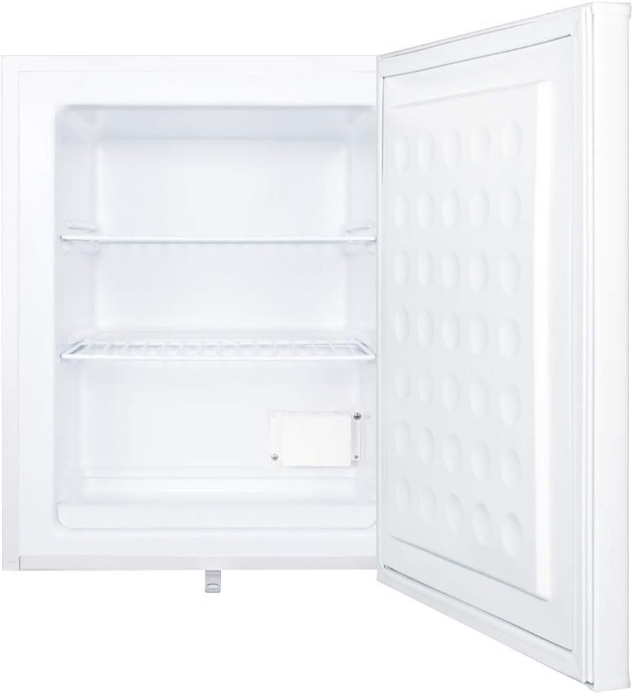 Summit Appliance FS30LPLUS2 Accucold Compact All-Freezer, 1.8 cu.ft Capacity, Manual Defrost, Wire Shelving, Adjustable Thermostat, Buffered Temperature Probe, NIST Calibrated Thermometer