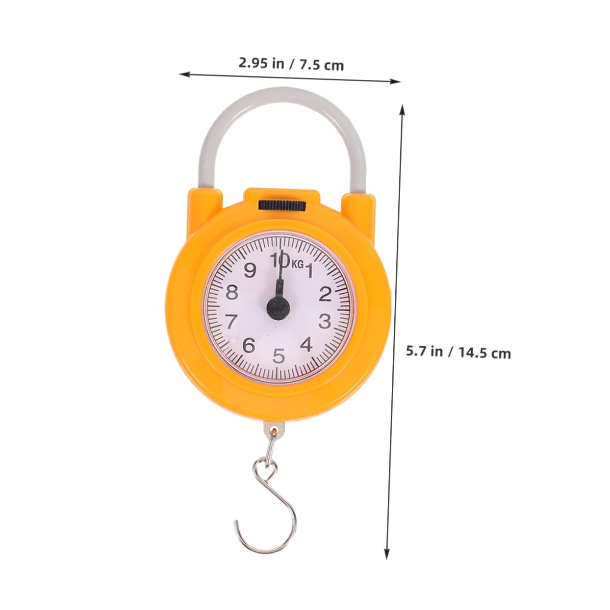Healeved Spring Scale for Fish Compact Mechanical Hanging Scale with Built-in Hook for Kitchen Camping