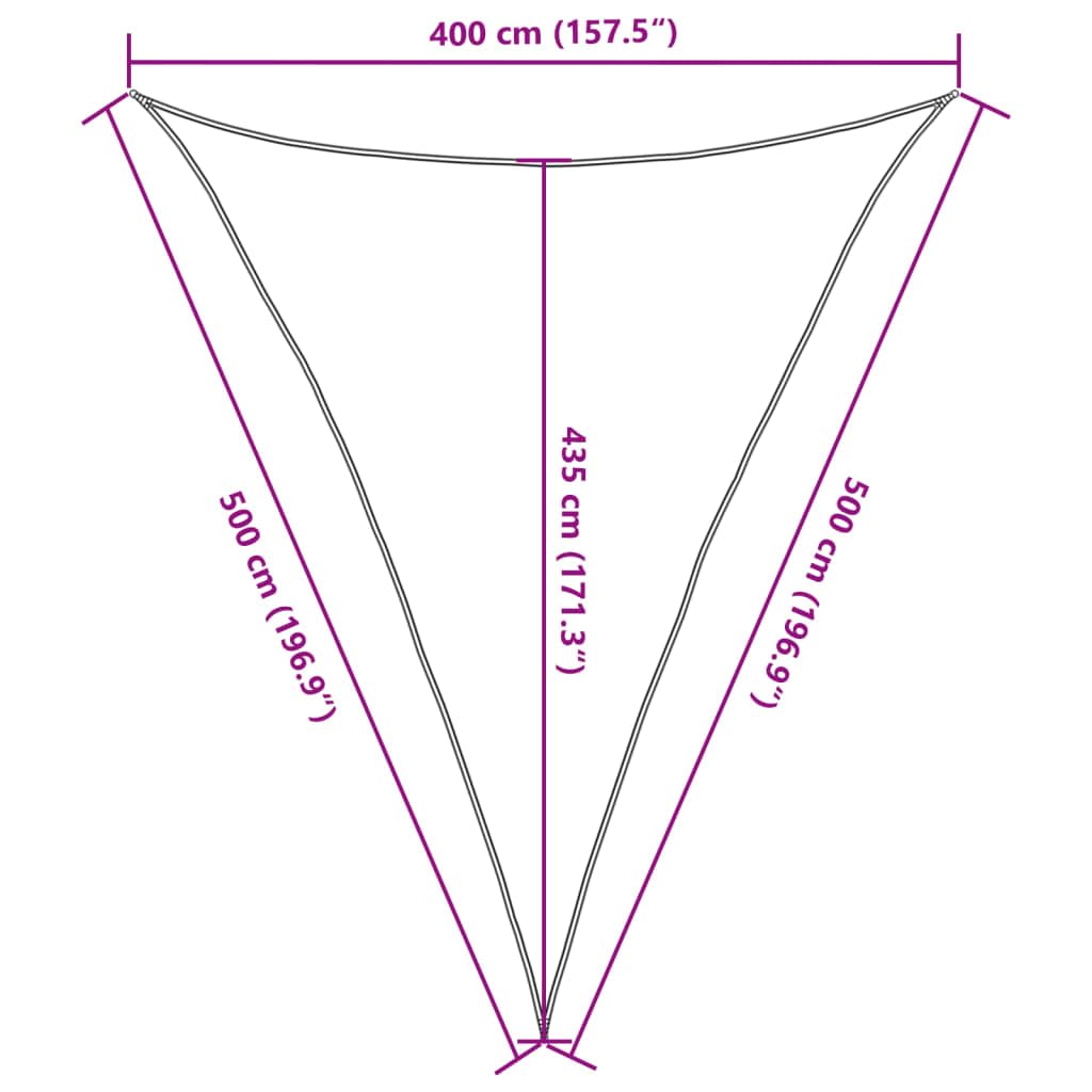 vidaXL Vela Parasole 160 g/m² Antracite 4x5x5 m in HDPE