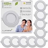Hochwertige Lumare 6W Extra Flach LED Einbaustrahler für flimmerfreies, wohlig warmes Licht bei geringem Stromverbrauch -IP44 Feuchtraum geeignet-