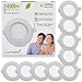 Produktbild Lumare LED Einbaustrahler 6W 230V IP44 Ultra flach 9er Set Wohnzimmer, Badezimmer Einbauleuchten Silber rund 26mm Einbautiefe Mini Slim Decken Spot warmweiß