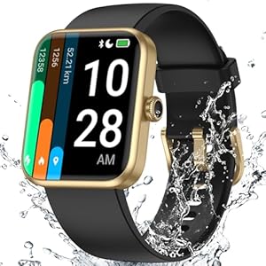 40mm Small Smart Watch for Women, 50 Meters Waterproof Sport Step Counter, Fitness Tracker Watch with Heart Rate Blood Oxygen Monitor, Alexa-Built in Smartwatch Pedometer Digital Watch