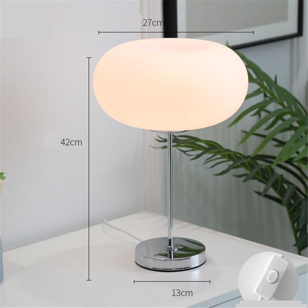 Affascinante Lampada da tavolo in vetro, lampada da comodino, lampada da tavolo in ferro battuto for camera da letto Arredamento per la casa