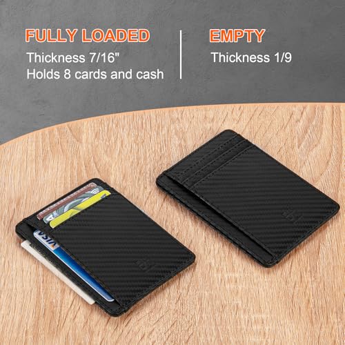 Image of GH GOLD HORSE Slim RFID Blocking Card Holder Minimalist Leather Front Pocket Wallet for Women | Slim