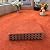 HoKiis 30 Pieces Short Plush Floor Tiles,Interlocking Carpet Tiles,12x12 Inch Puzzle Piece Floor Mat,Puzzle Play Mat for Playroom,Living Room(Size:0.23 Inxh,Color:Orange)