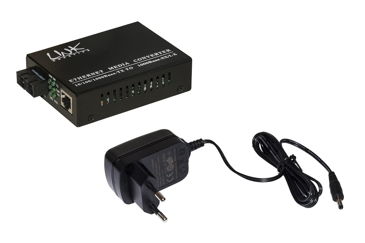 Link lkmcsm10 Moyenne convertisseur RJ45 – Fibre Optique SC 10/100/1000 Singlemode 1310 nm