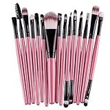  MRULIC15PC Makeup Bürsten Pinsel Schminkpinsel Kosmetikpinsel Make Up Pinsel Kosmetik Set (Rosa)
