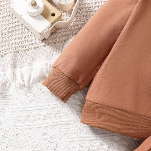 Boys and Toddlers' Sweatsuits Set Plaid Patchwork Sweatshirts Pullover Top+Solid Joggers Sweatpants Baby Clothing3