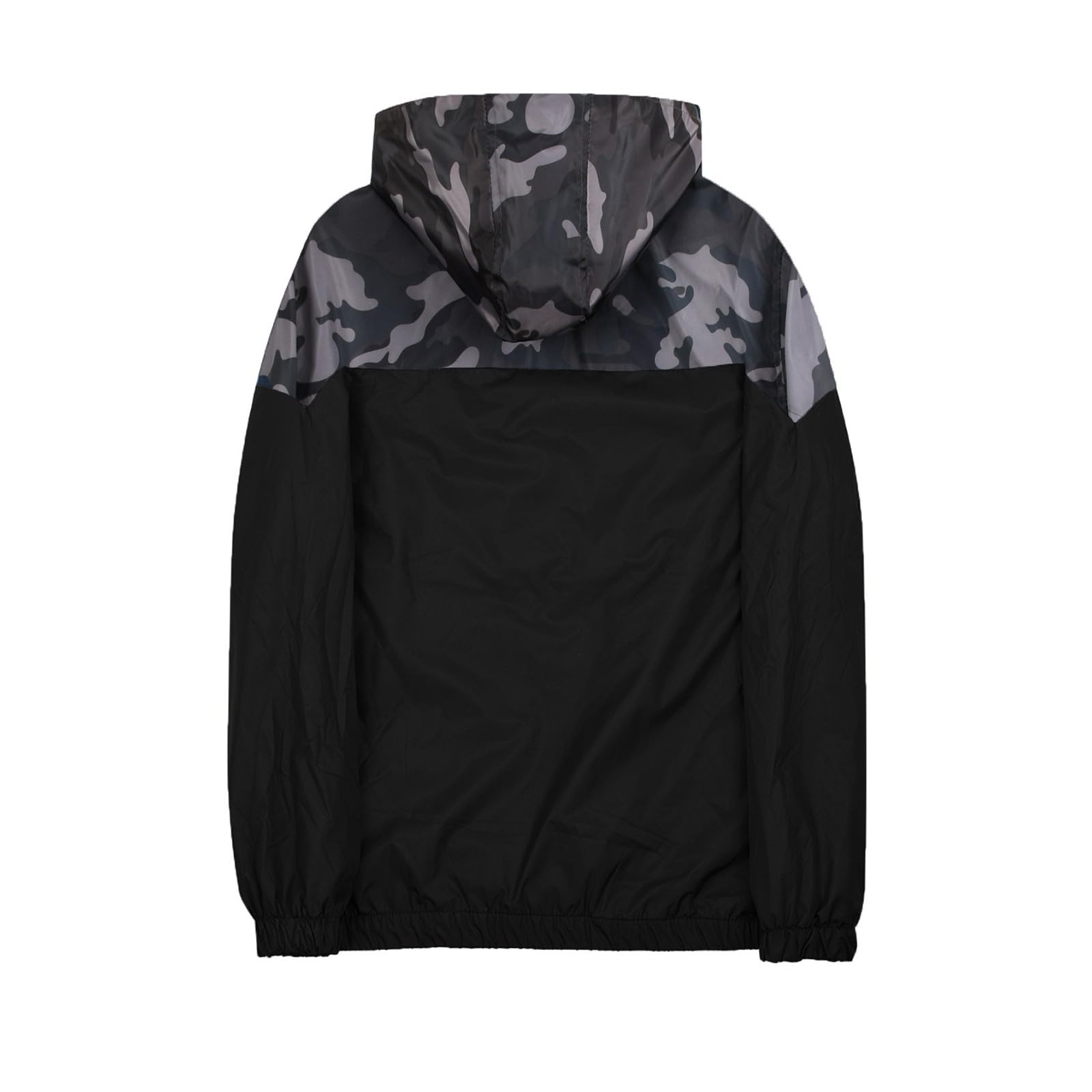 Antivento Uomo Poncho Gilet con Cappuccio Regolabile Top con Cordoncino Traspirante Cappotto Antipioggia Giacca Leggera Asciugatura Rapida per Corsa Ufficio