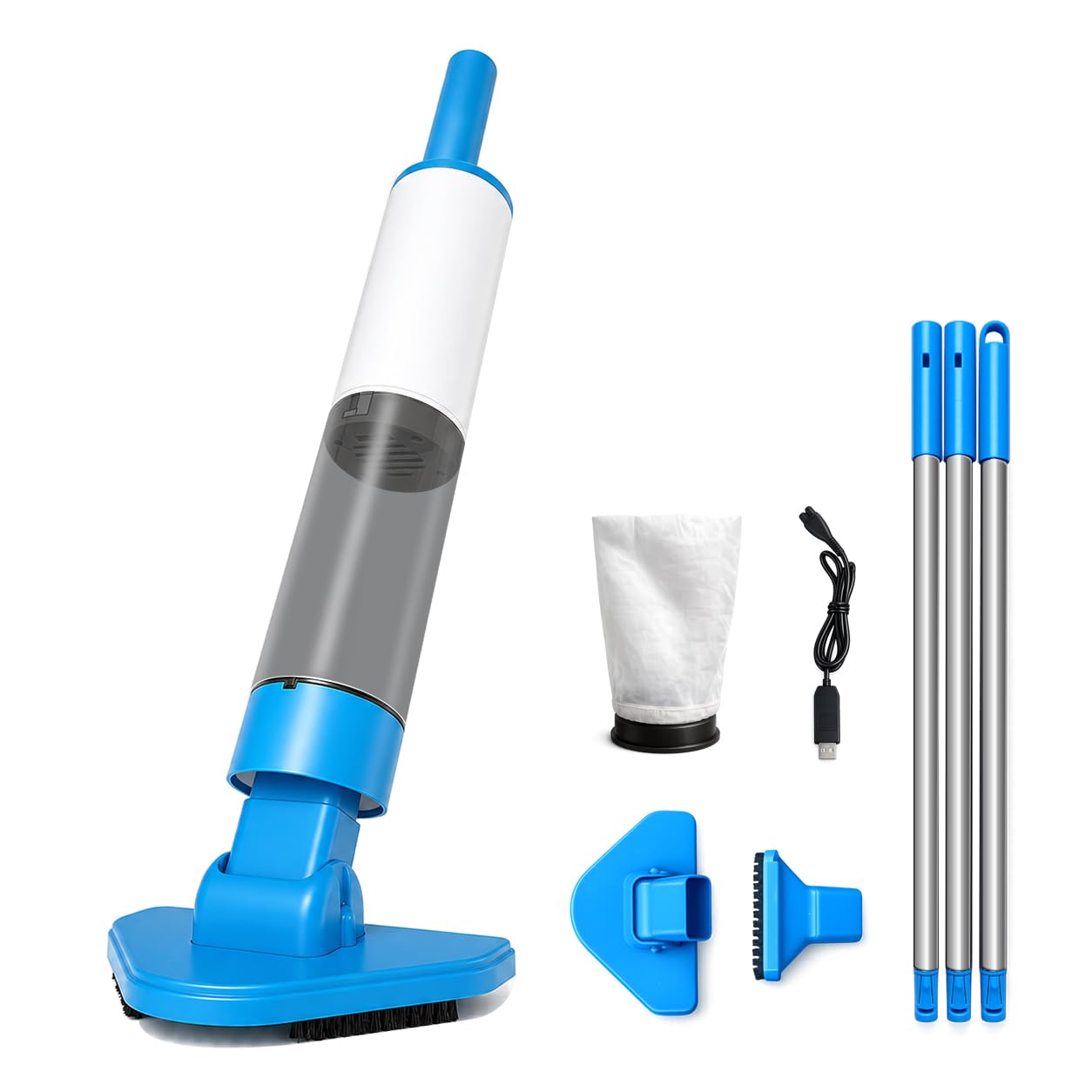 OVIA OCEAN 10 cordless handheld pool vacuum cleaner for small pools, above ground pools, spas, hot tubs, paddling pools and garden ponds
