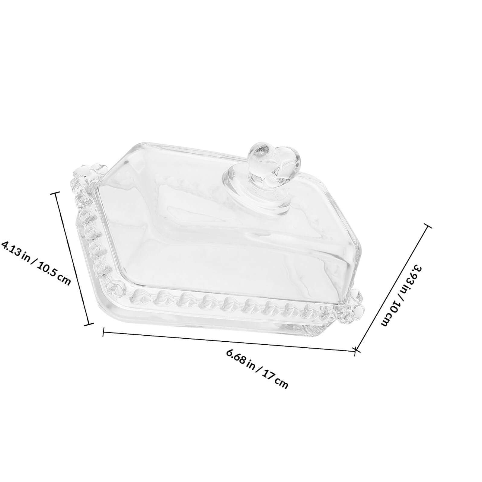 SUPVOX Beurrier Transparent en Verre avec Couvercle, Design Polyvalent et Réutilisable, Élégant pour Pique-niques et Réception D'invités