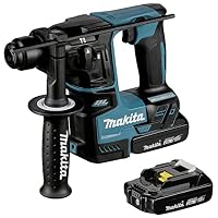 Makita DHR171RAJ Akku-Bohrhammer für SDS-PLUS 18 V / 2,0 Ah, 2 Akkus + Ladegerät im MAKPAC, Schwarz, mit 2x Akku 2,0 Ah – Ansicht 4
