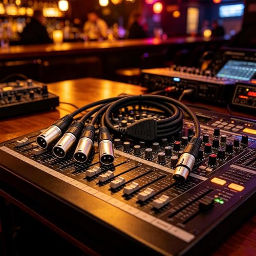 Cable separador para altavoz activo adaptador de 1 hembra a 4 machos para sonido en eventos 3