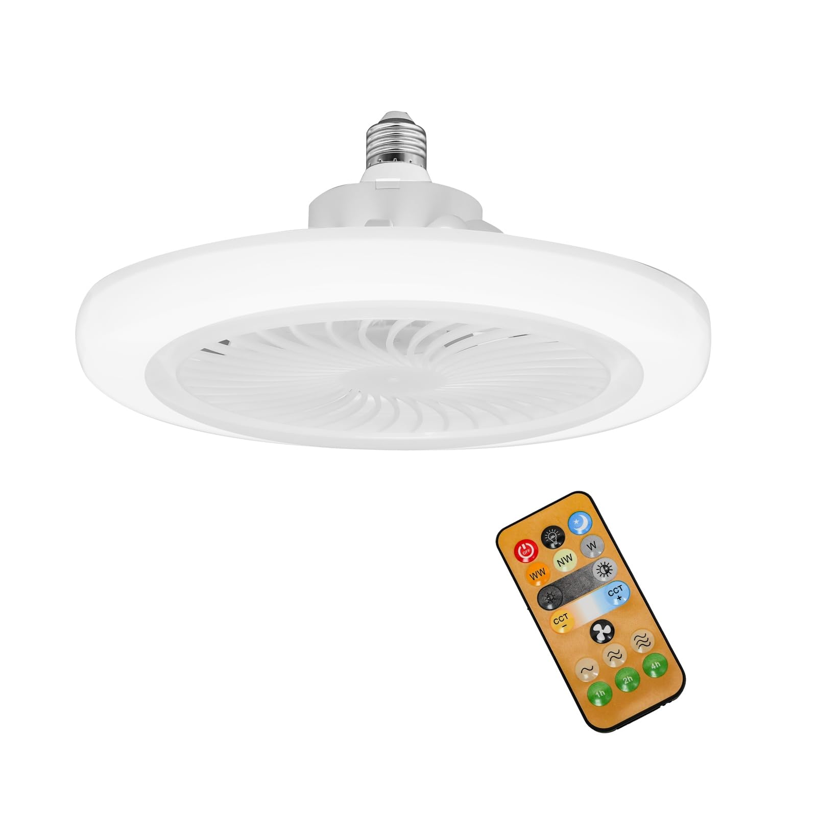 Warmfunn Ceiling Fan with Lights and Remote Control,2025 New LED Dimmable Ceiling Fan with 30W E27 Built-in Lamp, 3 Light Color, 3 Speeds, Timer, for Bedroom, Dorm, Office