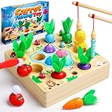 COOLJOY Jouet Enfant 3 Ans, Jeu de pêche 4 en 1, Educatif Jouet Bébé, Jeux Montessori J...