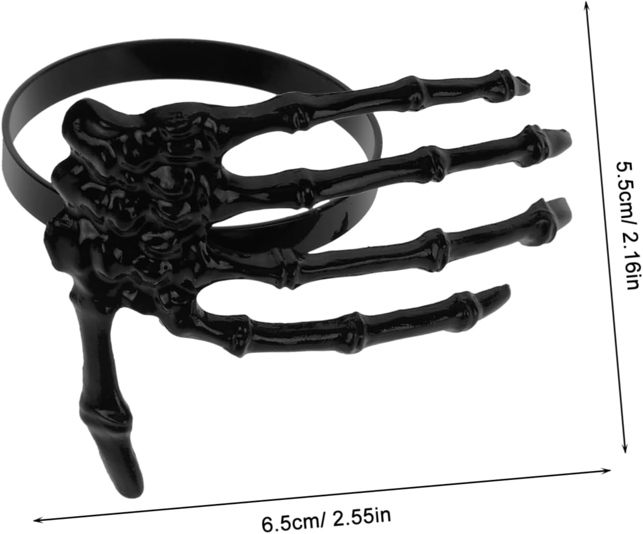 VALICLUD 4Pcs Creative Halloween Napkin Rings Ghost Hand Buckles Ferroalloy Practical Table Decorations for Home and Restaurant Dining image 2