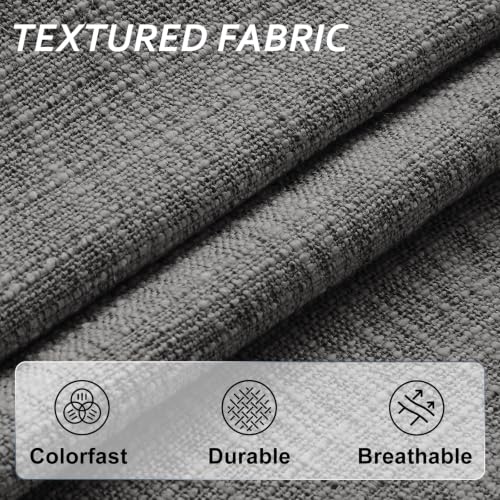 Basic Beyond Chair Cushions for Dining Chairs with Ties and Removable Cover, 2" Thick Seat Cushions for Kitchen Chairs, Set of 4, 17" x 16", Dark Grey by Basic Beyond - Used condition - Image 5