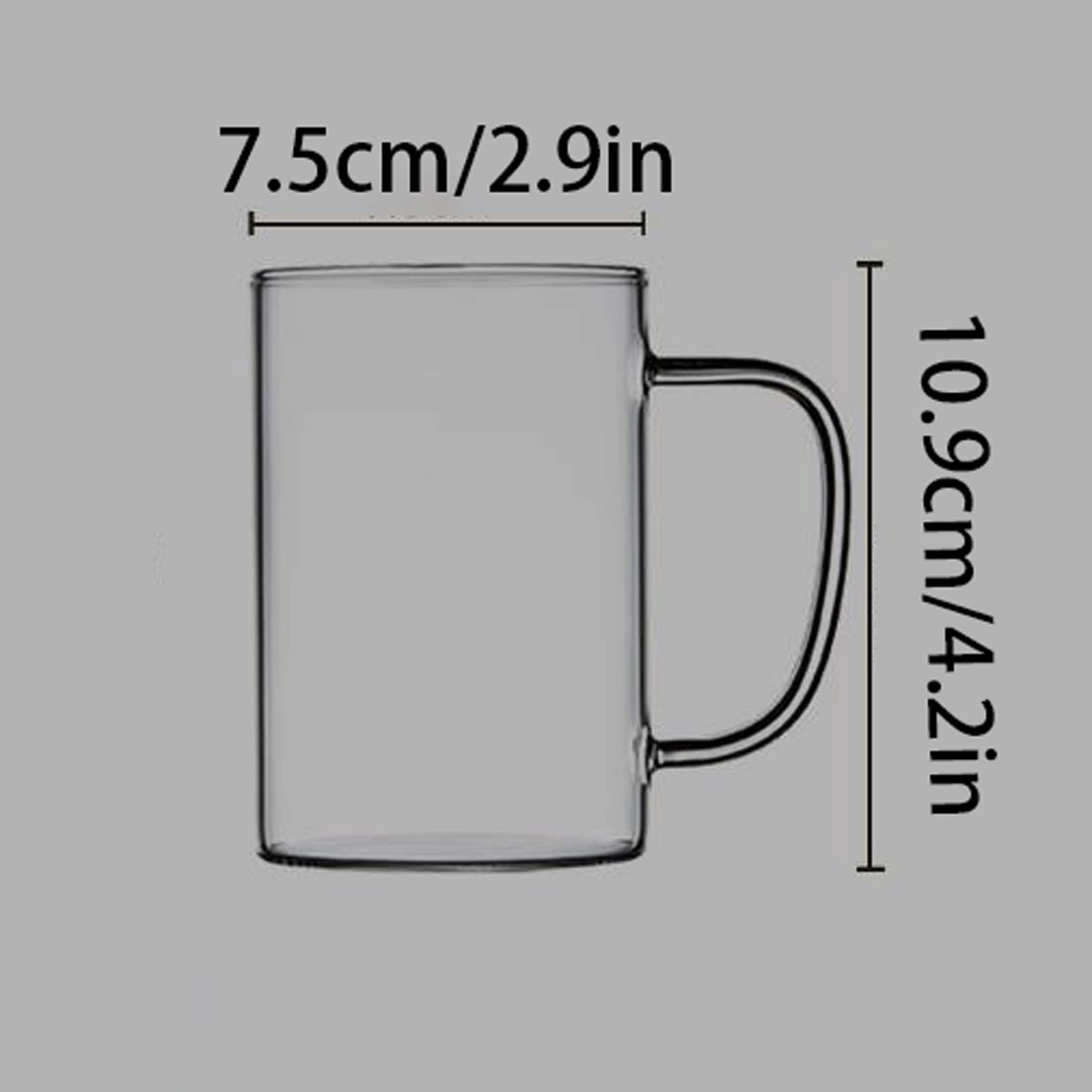Taza de cerveza， Vaso for beber Vaso de vidrio de 2 piezas con asa Vaso de agua transparente de gran capacidad con tapa Taza de té Cerveza Jarras de cerveza