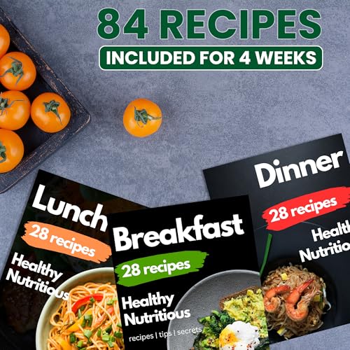 Diabetic Meal Plan 4-Week Diabetes Meal Planner with Daily Recipes, Nutritional Info, Portion Control & Food to Eat and Avoid