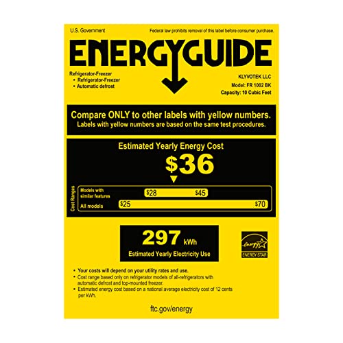 Frestec 10.0 Cu' Refrigerator With Freezer, Apartment Size Refrigerator Top Freezer, 2 Door Fridge With Adjustable Thermostat Control, Freestanding, Door Swing, Black (Fr 1002 Bk) #TOP6