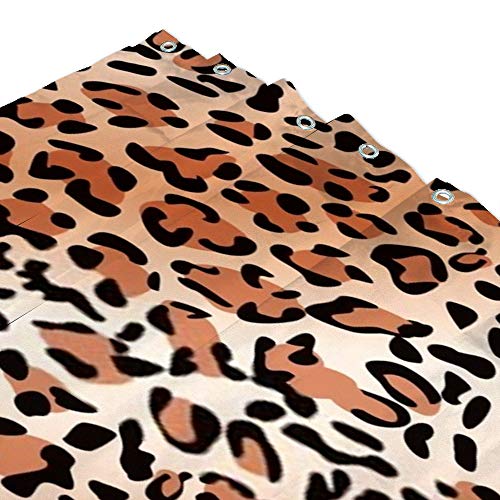 Rideau de douche imprimé léopard en polyester imperméable 180x180 cm CHEHONG - 4