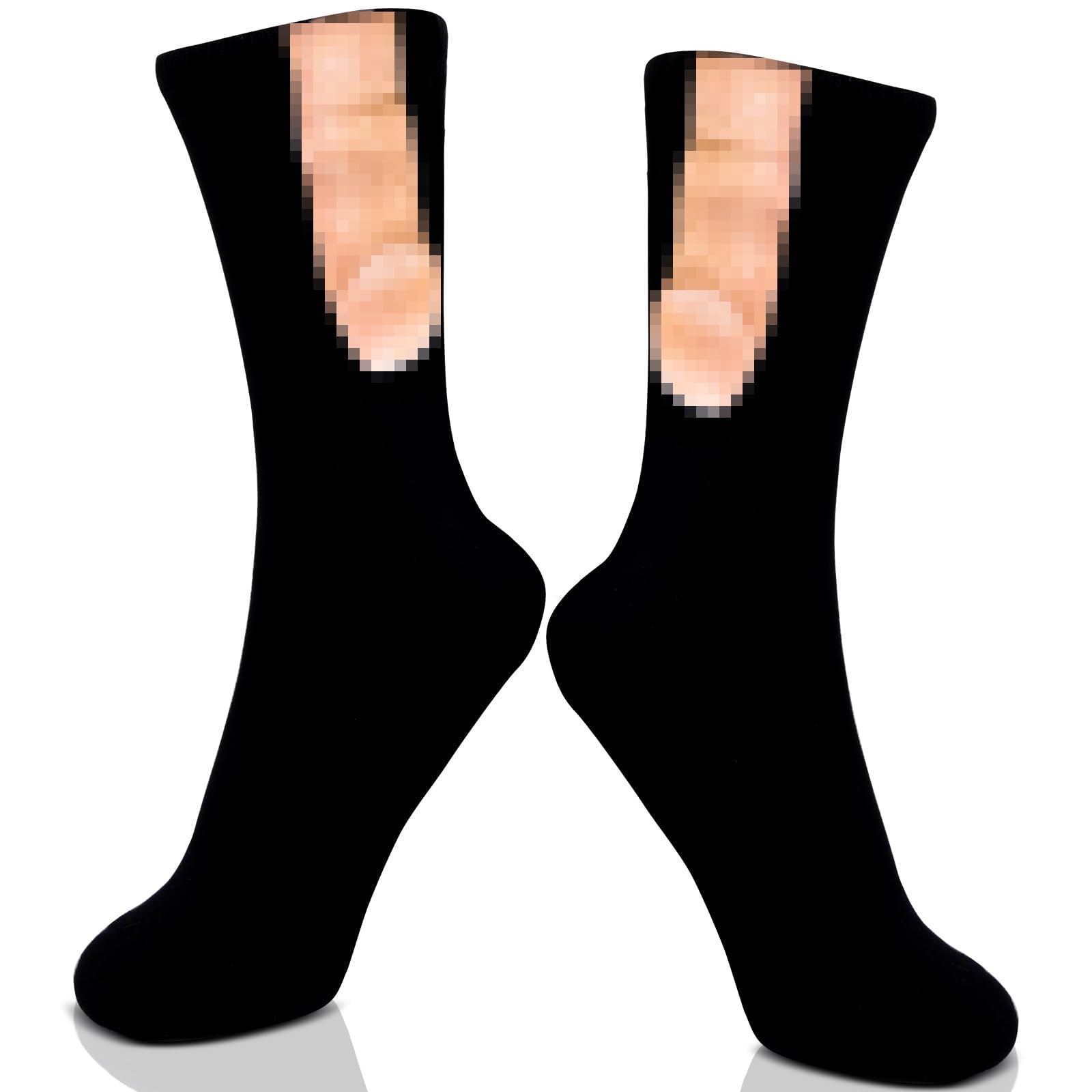 Pipihome Men's Gray 2 Pair Novelty Show Off Socks, Funny Gifts Adults, Rude Gifts For Crazy Design Cotton Long Socks, Birthday Gifts For Dad Husband Boyfriend