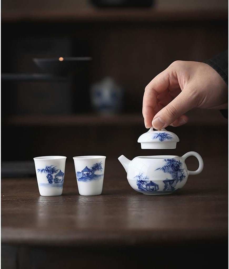 Ceramic Teapot Hand-painted Small Teapot Ceramic Tea Brewing Chinese Style Kung Fu Tea Set Tea Brewing Single Pot Tea Pot Ceramic