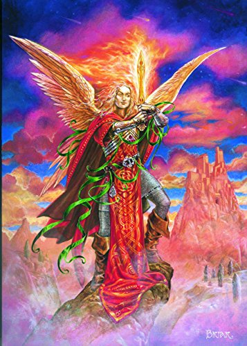 Flaming Dragon pudding | Yule card by Briar