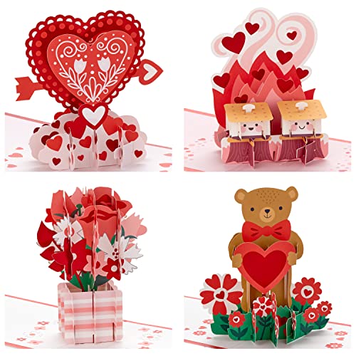 Hallmark Pop-Up Valentinstagskarte "Love You To The Moon And Back" – Mit 3D-Mond Und Geschenkumschlag