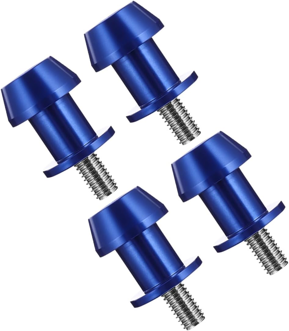 4pcs Blue 8mm Motorcycle Swingarm Spools Screw Stand Cnc Aluminum Swing Arm Sliders Bobbins for Universal Motorbike Frame Protection