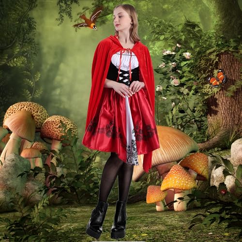 Costume de conte de fées pour carnaval avec robe et cape fluide - 7