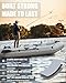 HEYBOARD Inflatable Boat for 3-4 Person, Heavy Duty Fishing Boat with Aluminum Floor & Oars, Inflatable Raft Dinghy Boat for Fishing, Lakes & Rivers, High Capacity Inflatable Boats