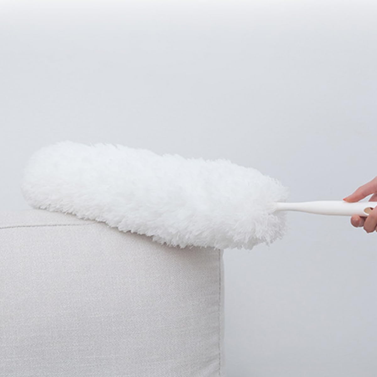 PEPLAYTAL Duster Extendable Car Cleaning Brush Home Tool Soft Reusable Dust Cleaner Retractable Gray