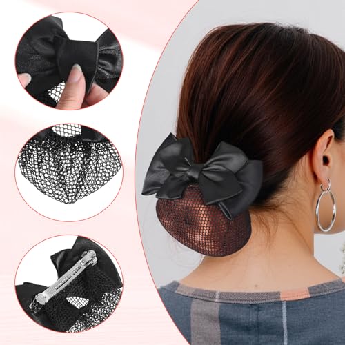 2 Pcs Hair Snood Net, Cubierta de moño para mujer negra miniatura 2