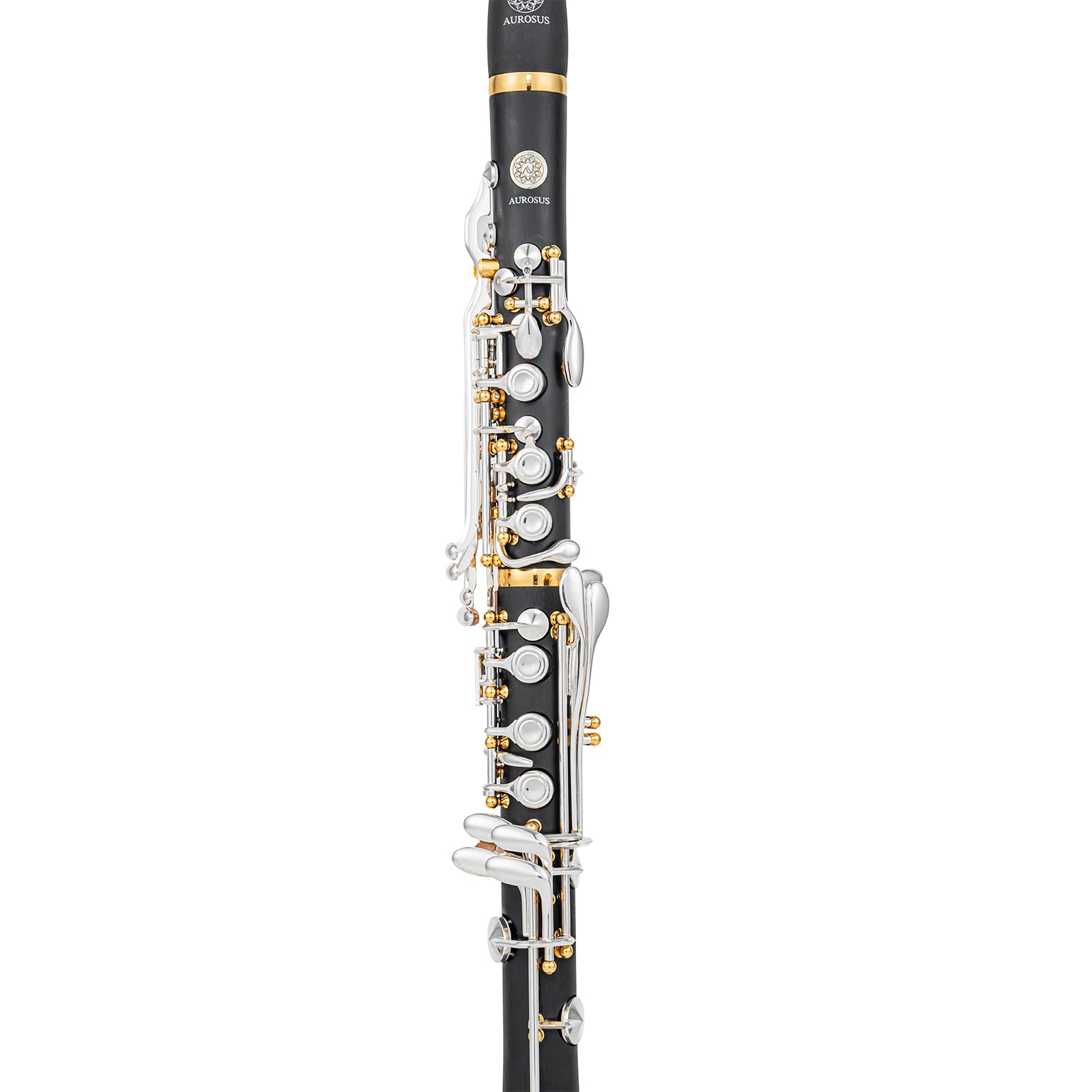 Clarinete soprano CG-S7 Bb con mecanismo de meseta y agujeros cubiertos, 17 llaves de níquel plateado, cuerpo ABS, postes dorados, ideal para saxofonistas, manos pequeñas y discapacitados