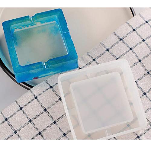 Resin Mold, Silicone Epoxy Resin Molds, Art Mold with Square and Rhombus Shape for Resin Casting, Home DIY Craft Making (Ashtray)