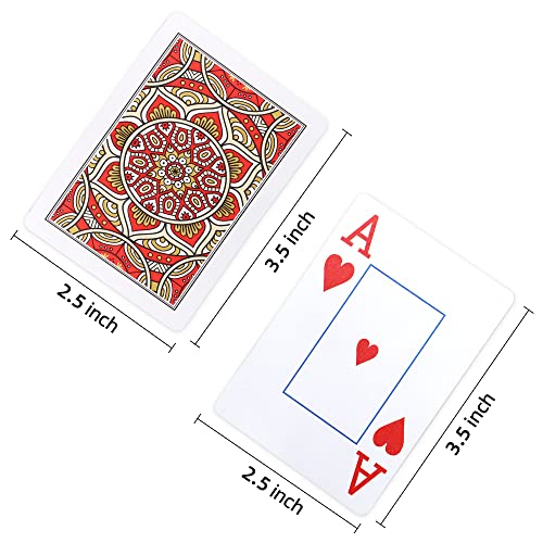 Neasyth Playing Cards;Waterproof Plastic Playing Cards 2 Pack Poker Cards Jumbo Large Print Playing Cards For Adults Seniors,2 Decks Of Cards Set Poker Size Cards Professional, For Fun Card Game #TOP5