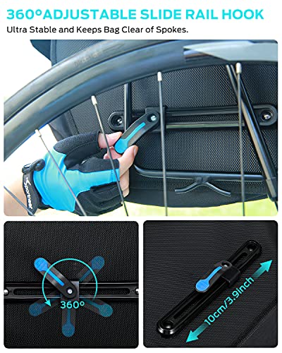 Sportneer Bike Panniers Grocery Bag - Bicycle Rear Rack Bag With Ultra-Stable Hooks & Large Pockets, Anti-Tear & Bounce-Proof Bike Storage Bag With Rain Cover For Cycling Touring/Commuting/Shopping #TOP2