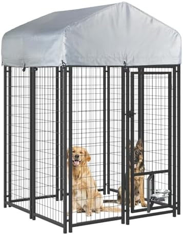 Outside Dog Kennel With Roof Meetwarm Large Outdoor Dog Kennel