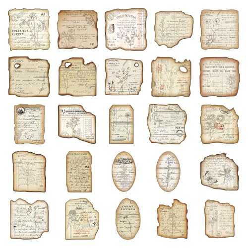 prstincol vintage journaling stickersscrapbook supplies for planners100pcs junk journal supplies with antique map prints distressed edges for kids teenagers adults