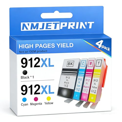 colorfly 912XL 912 NEW CHIP compatibile per HP 912 XL per HP OfficeJet 8012 8010 8014 8015 8017 per OfficeJet Pro 8022 8020 8023 8024 8025(4-Pack