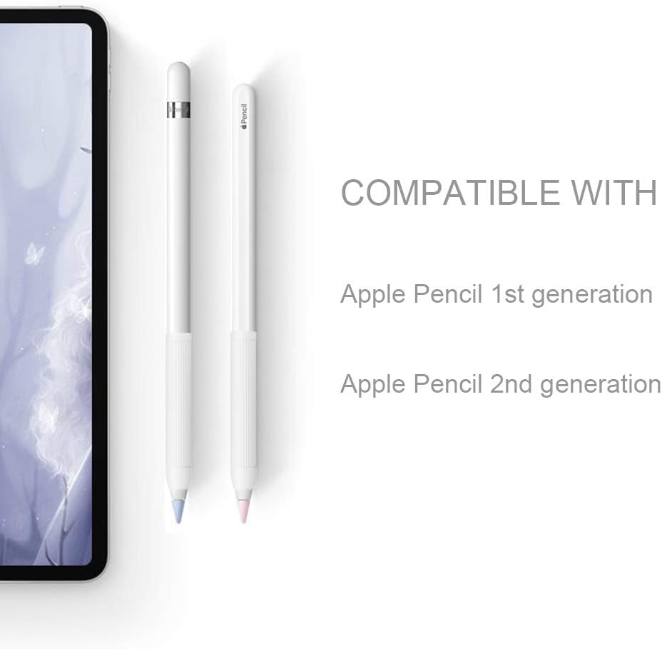 Grip Holder Compatible with Apple Pencil,Accessories Compatible with Apple Pen 1st Generation/iPad Pencil 2nd Gen(White)