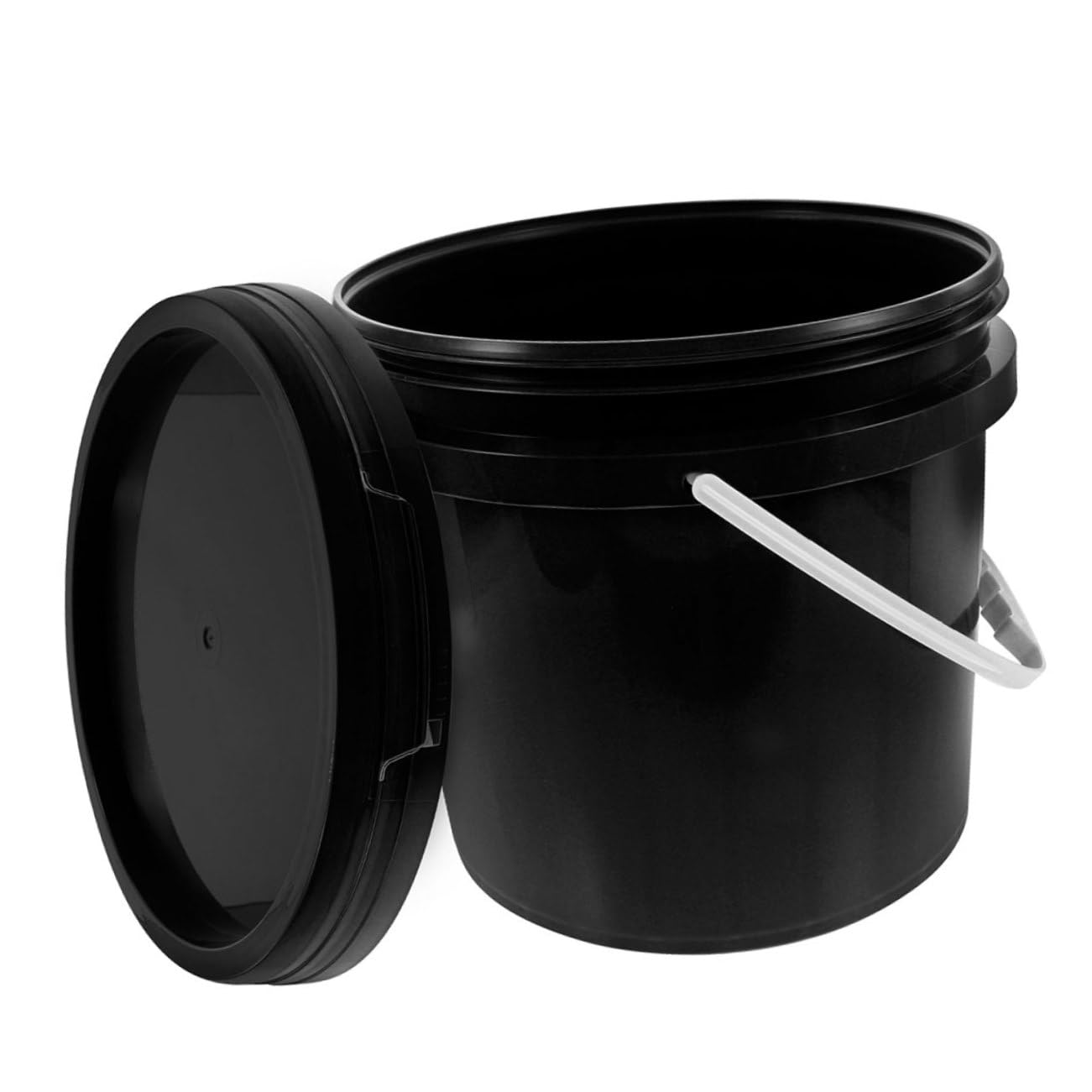 OSALADI Eckiger Eimer mit Deckel aus Kunststoff 10l Wiederverwendbar mit Ergonomischem Griff für Farbe Selbstgemacht und Transport von Flüssigkeiten