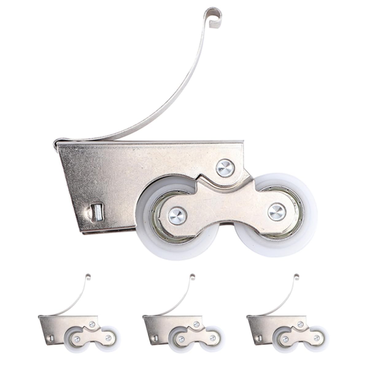 Roulettes pour porte coulissante VICASKY en plastique et métal, lot de 4 galets pour placard