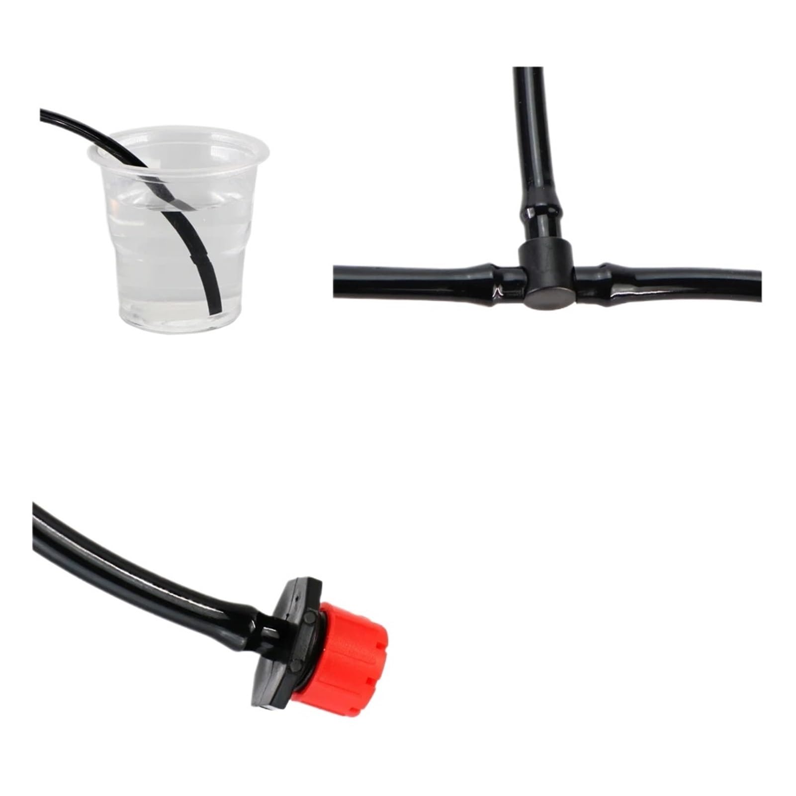 10-1000 pezzi Connettore for irrigazione a goccia da giardino for tubi 1/4'' Accessori for flessibili Giunti a T con spina a croce Adattatori for spine inglesi(K,200PCS)