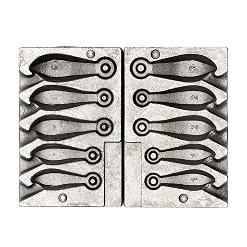 Dimatteo Bank Sinker Molds with 5 Cavities and 1,2.3-Ounce,Without Handle