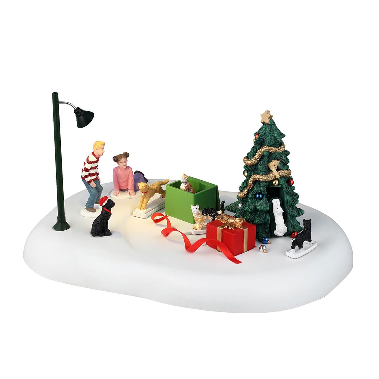 Lemax White Christmas Cats, Battery Operated (4.5V) #44322