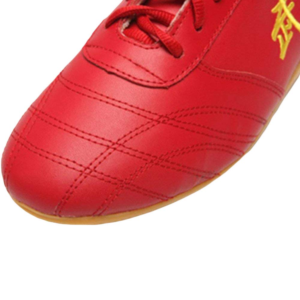 G-like Chaussures de Tai Chi Kung Fu – ZooBoo Martial Art Martial Chinois Traditionnel Wushu Shaolin Qi Gong Beijing Trainer Wing Chun Pantoufle avec Classique et Caoutchouc Wu Logo Oxford Semelle