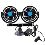 PME 12V Dual-Head Powerful Auto Fan (suction cup)