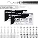 Produktbild HUOHUOHUO Premium Acrylstifte Marker Stifte,Acrylstifte Feine Spitze Steine,Premium Acrylstifte,Weiß Schwarz Lack Stifte,Farbe für Steine Bemalen,Marker Paint Pen